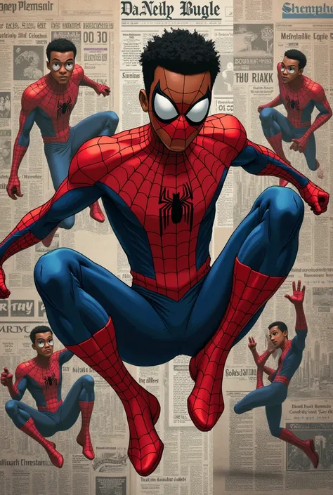 An image from several newspapers where Miles Morales appears 