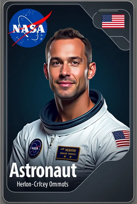 
NASA Astronaut ID Badge Template, to edit 