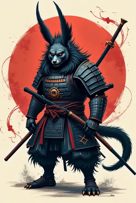 A brand logo with the meaning of strength,samurai,Non-human martial arts