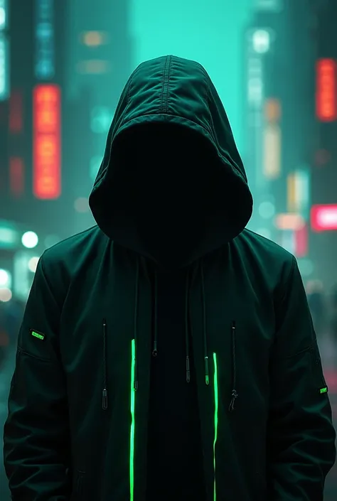 Black Green Hacker hood