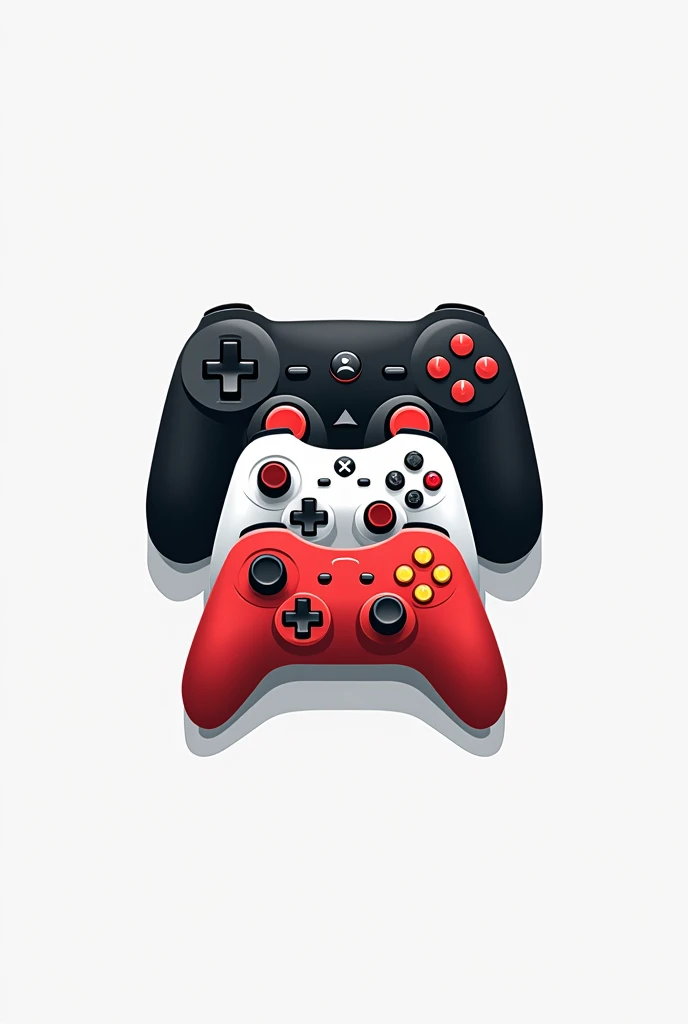 Logo of a video game store called your console using colors like black gray white and red using video game controls

 