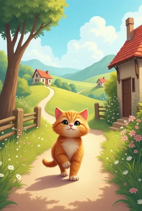 Cute cat road 
