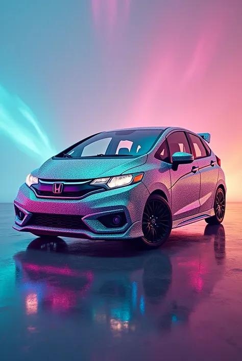 A rainbow rhinestoned 2016 Honda Fit · EX Hatchback 4D