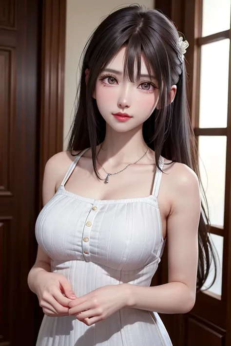 masterpiece、最high quality、Portrait of a girl、hair ornaments、necklace、gem、Beautiful Face、On top of that_body、Tyndall effect、Photorealistic、Dark studio、Rim Light、Two-tone lighting、(Skin with attention to detail:1.2)、8k uhd、Digital SLR, Soft Lighting, high qu...