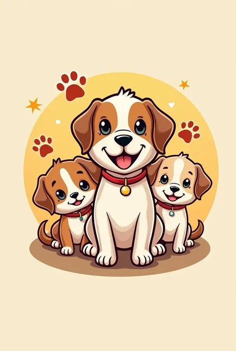 Create a logo my pet shop with name pups town 