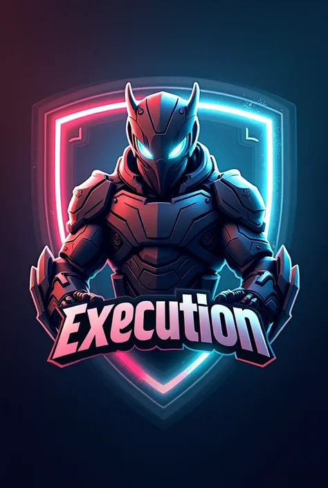 create a 3d logo for e-sports with a cool mascot that says "execution"
