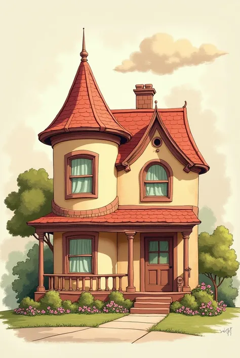 Pixar drawing house 