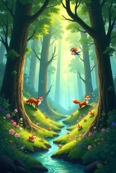 An animated forest
