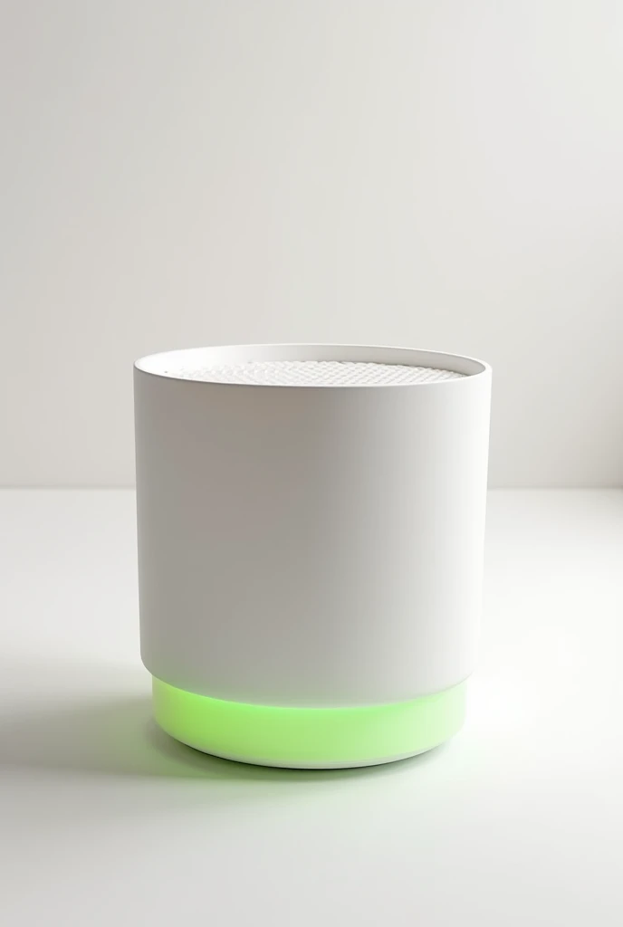 A prototype of a round silicon base color changing laundry basket with a lid that have a weighing scale in order to change the layered color into red, yellow and green with white background 