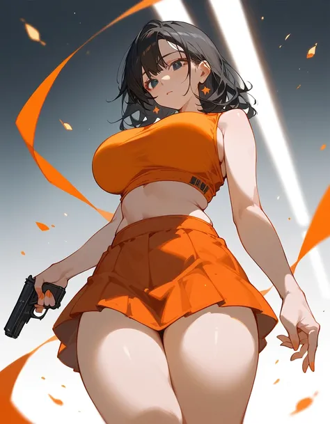 ??????? anime girl orange clothes