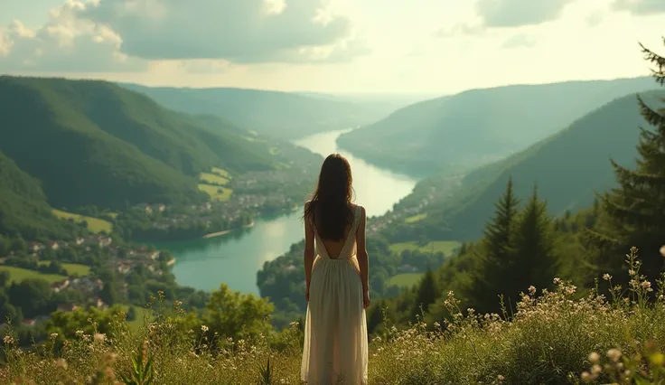 a woman Overlooking a Scenic View