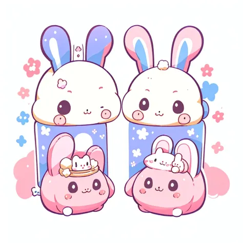 1 rabbit、cute rabbit,cute,kawaii,sanrio、stickers、character、