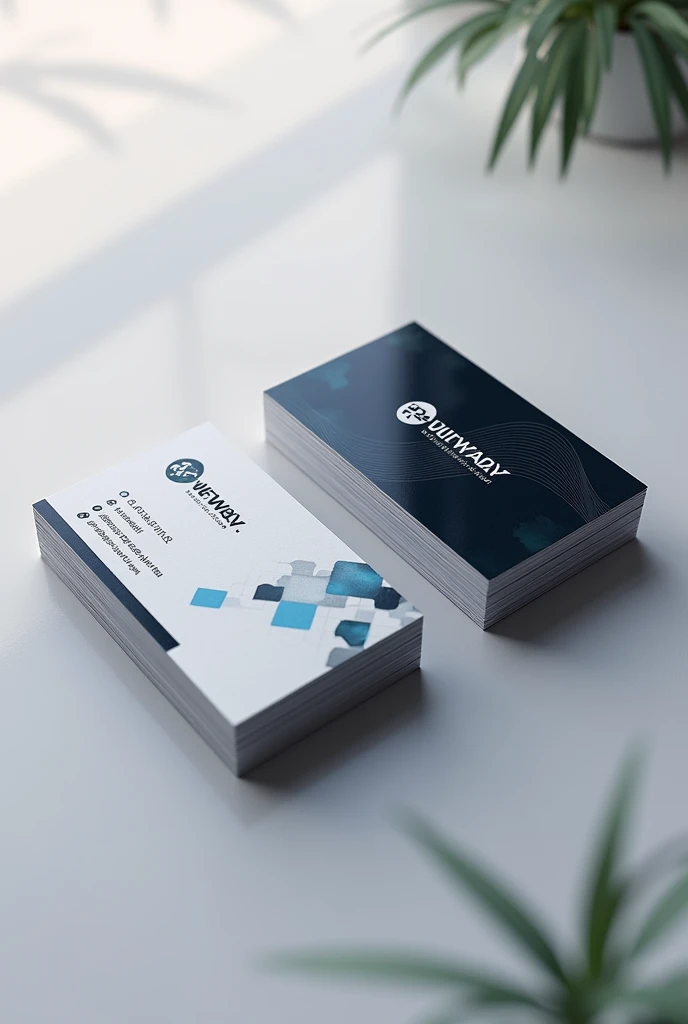 A business card presentation for a website
