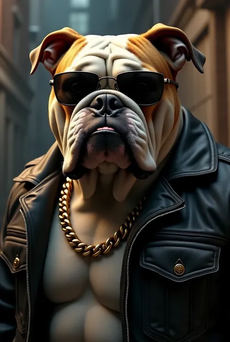 Gangster bulldog dog