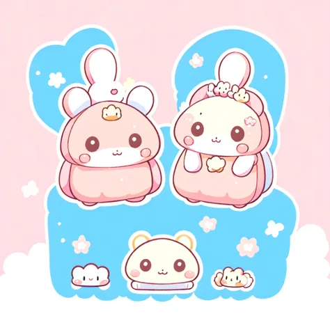 1 rabbit、cute rabbit,cute,kawaii,sanrio、stickers、character、