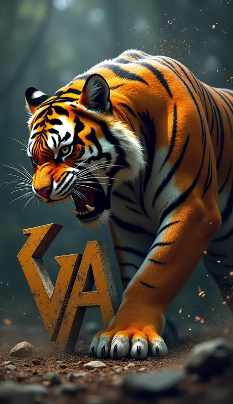 400 sav logo ko marne wali tiger ka ak image banao 
