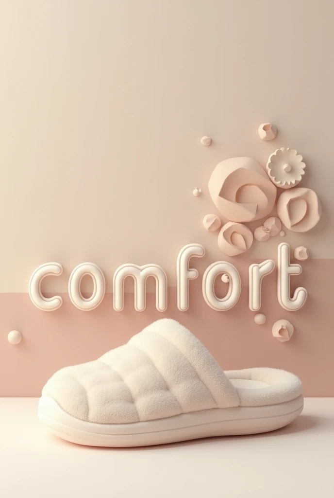 The word "Comfort" formed in a shape of a shoe