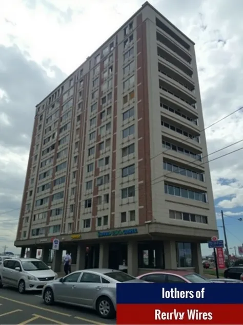 Do not change the photo of the building, just improve the sky and remove the wires