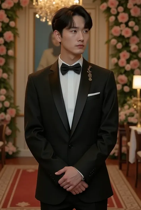 BTS&#39;s Min in formal wear at a wedding that isn&#39;t his