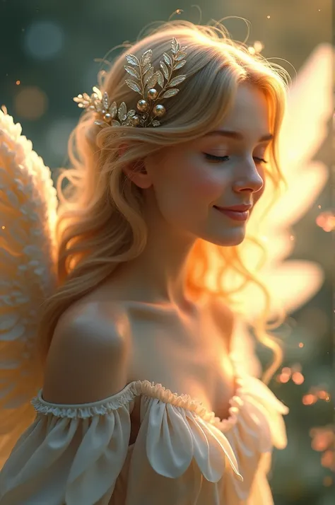 , like a dream, angel wings, day and night, singing sweetly, joyfully, Thumbelina, you are in my heart.