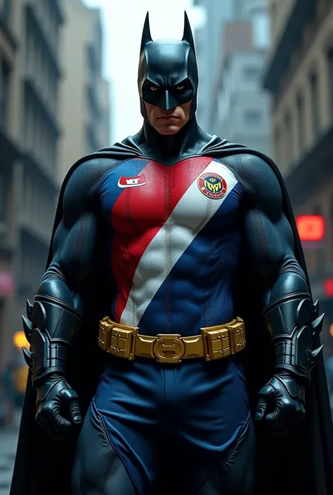 "I want a picture of Batman wearing a shirt from the Brazilian team called Fortaleza FC.""I want a picture of Batman wearing a shirt from the Brazilian team called Fortaleza FC."