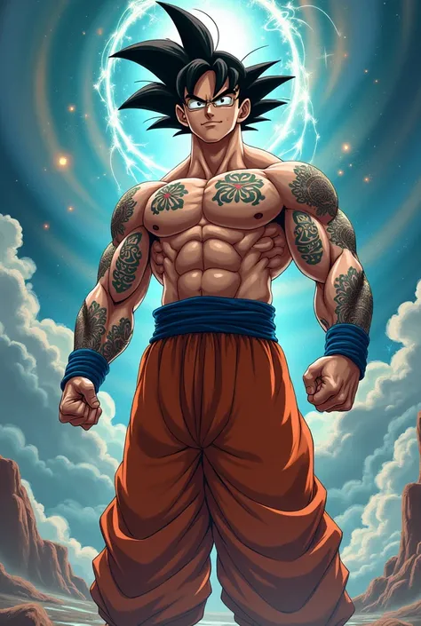 Goku On Higher Instinct With Juliet Glasses Shirtless And Tattooed