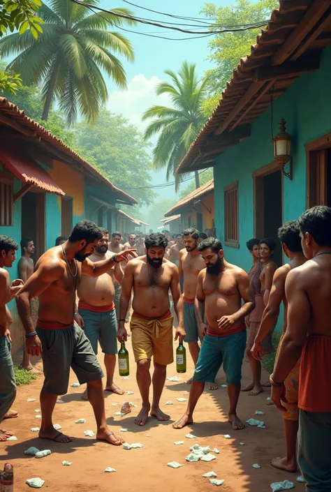 A small village in kerala with a drunken men 