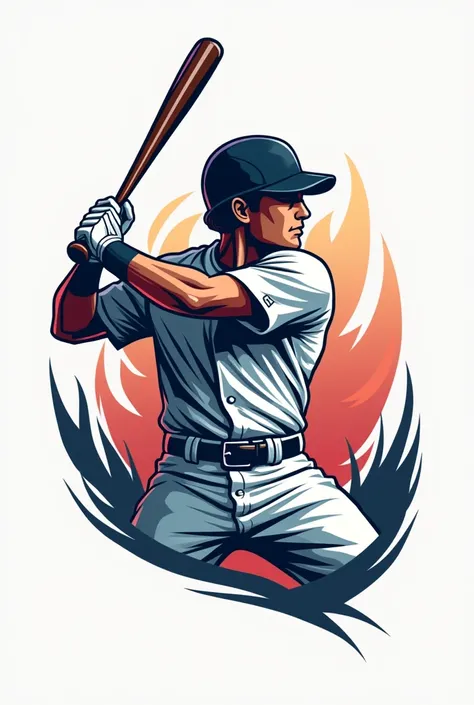 Stylish baseball logo。It also has a cool look。Marks that are likely to improve their abilities