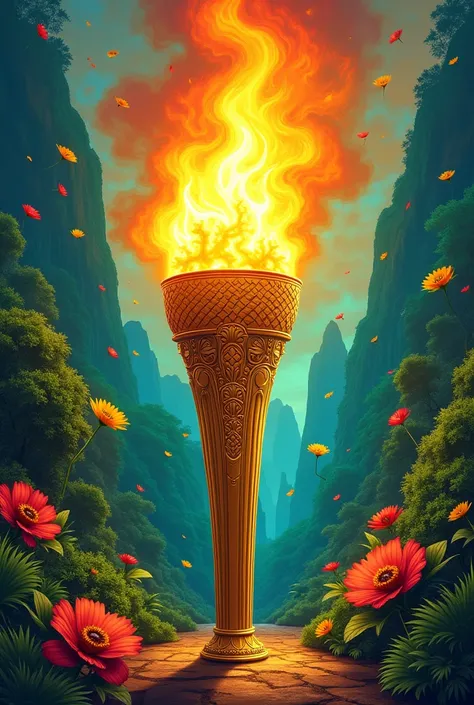 create a santander bank torch representing brazil
