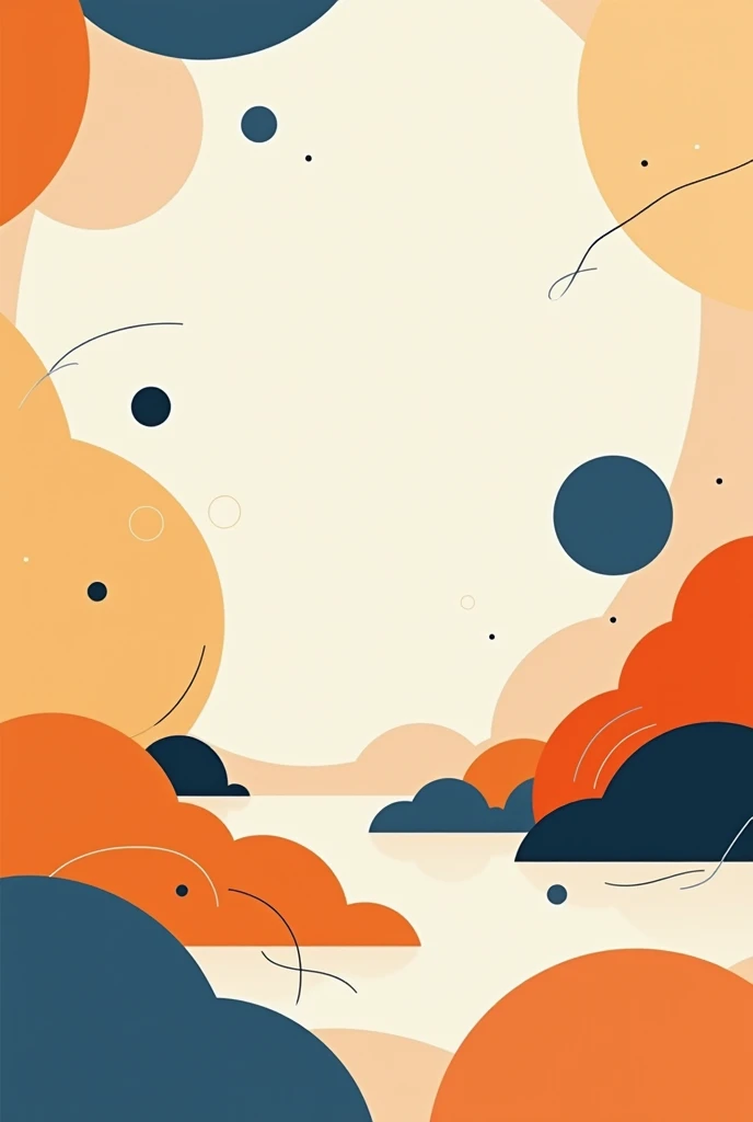 abstract elements, footer layout, high school. flat design, vector. orange, cerulean. high qualiy. best qualityer. at the bottom of the page. minimalistic. A4 format