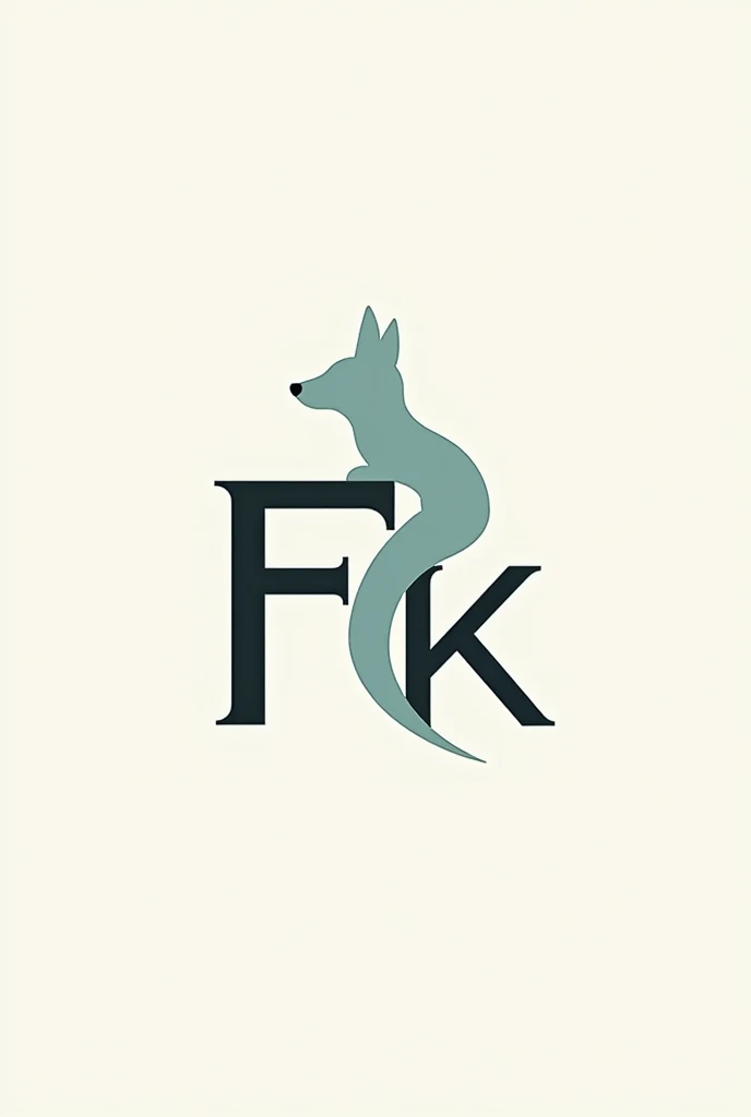 Create me a logo with an F and a K that incorporates any animal, for a website
