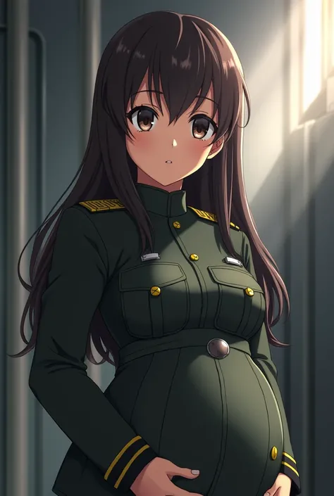 (nsfw)、((girls und Panzer/nishizumi shiho))、(High Quality)、(pregnant)