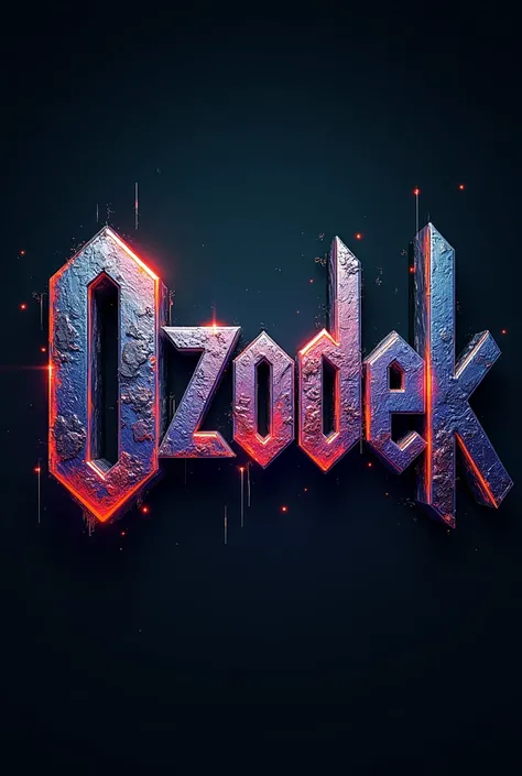 A cool text for name "Ozodbek", not just simple