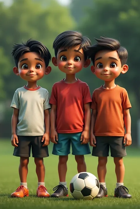 Por favor, create a real photo of a 3 boy who looks like the player Victor Valdez