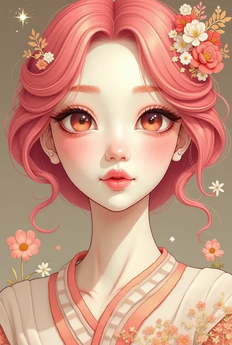 Oriental elements，(Chinese illustration:1.3),( Streamlined design, Clear lines, High sharpness,Better quality, Very detailed, Main part, Movie Light Effects, 4K ) ,Porcelain doll skin, Beautiful and delicate eyes, Beautiful and delicate lips, Extremely det...