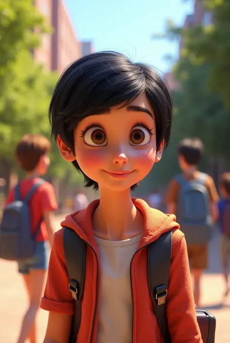 Create what the character Riley from Inside Out 2 would look like if she were in college