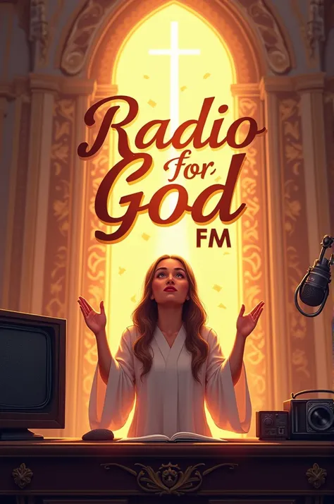 Image that says,   Radio FOR GOD FM , I will praise you at all times 