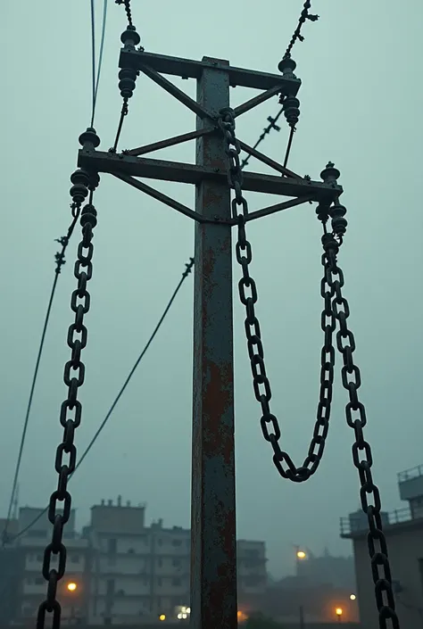 I want a power pole with chains instead of cables
