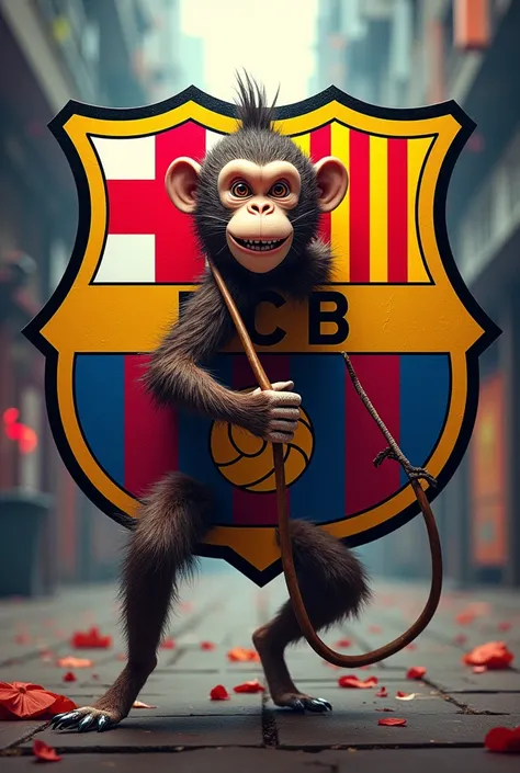  Chinese version of Sun Wukong and Barcelona logo