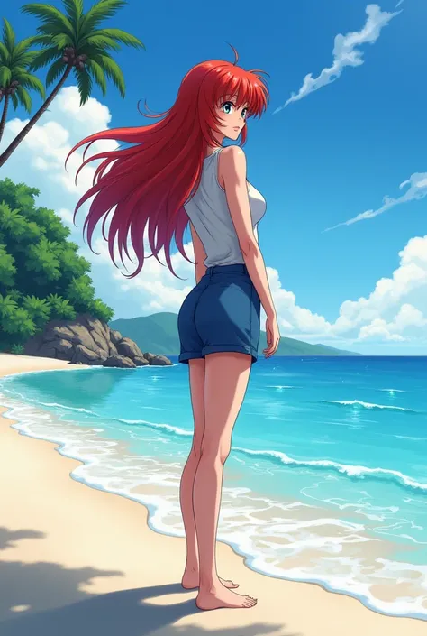 Ranma de ranma 1/2 in woman on the beach