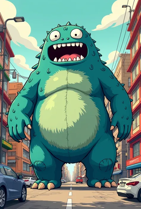 Dessin de kaiju en cartoon 