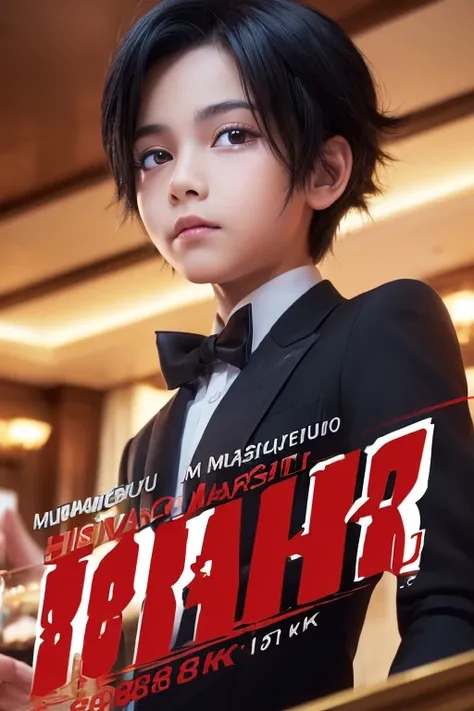 (((Highest quality, 8k, masterpiece: 1.3)), ((Highest quality)), ((masterpiece)), (detailed), Perfect Face, Black Hair, boy, casino,child , jackpot ,anime , ２d,
