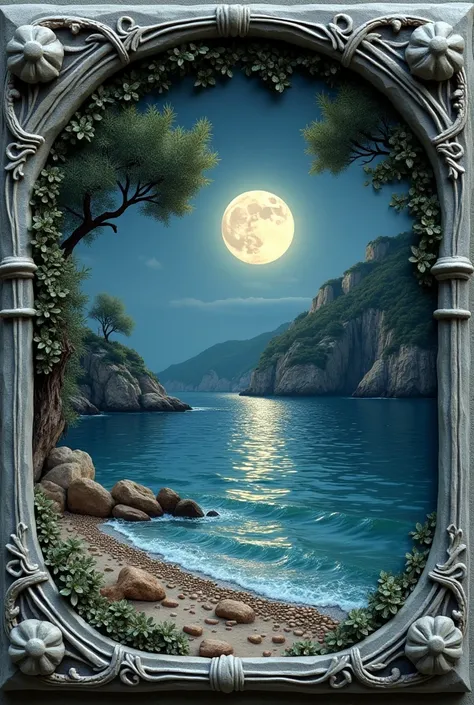 a small plaque with the phrase "Mediterranean moonlight"