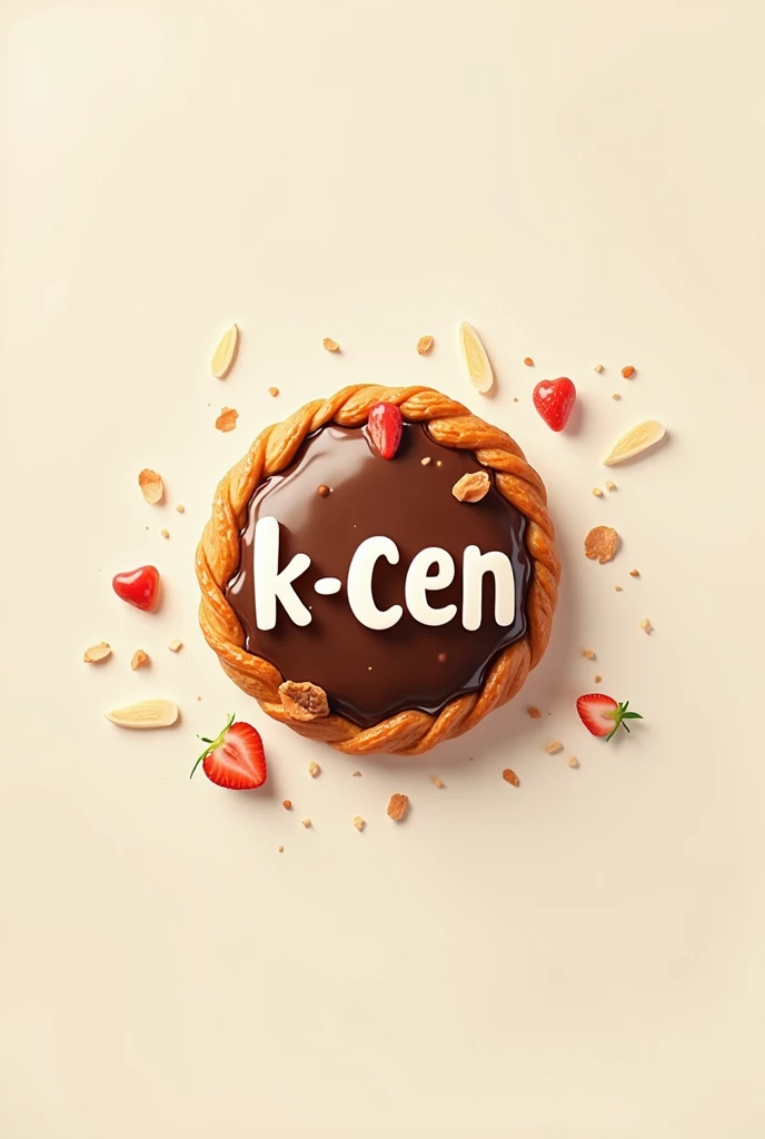 Make me a logo with the name k-cen on attention-grabbing pastry,minimum 4 images 