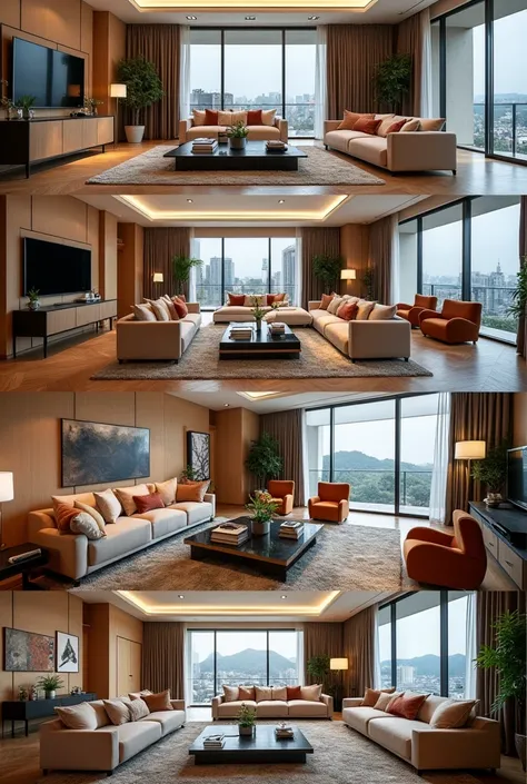 Create a photo mosaic of the rooms in the same apartment that costs eight hundred thousand reais in South Korea 