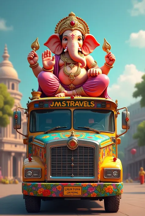 Lord Ganesha with JMS travels bus