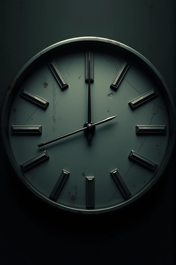 A clock pointing to 11:40 with a dark tone