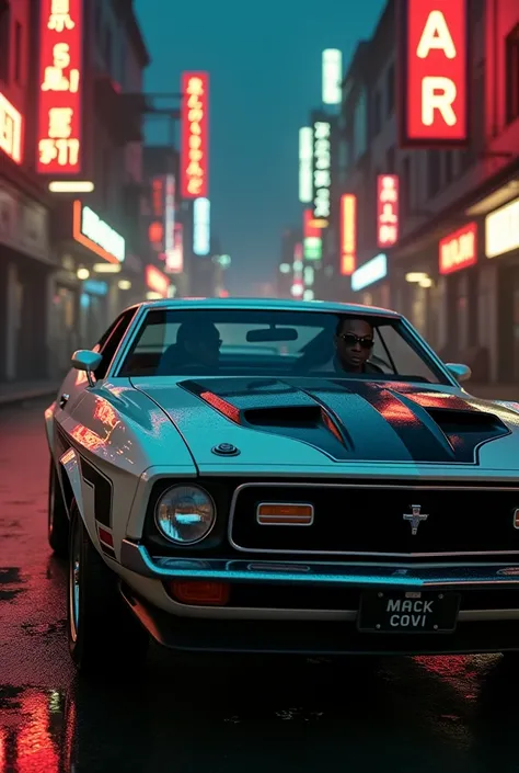 Ghanaian Bonnie e Clyde With 1973 Ford mustang Mach 1 in 1970s
