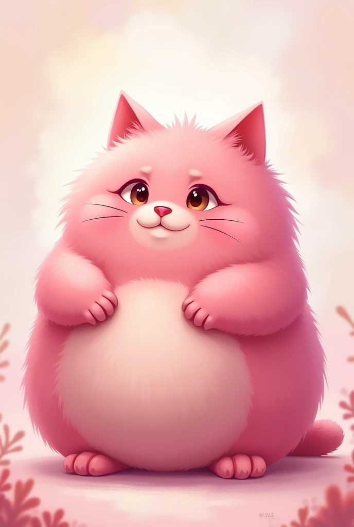 I want to draw a fat pink cat
