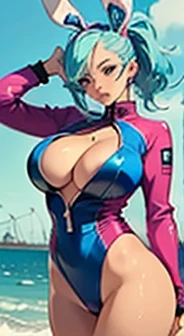 cute bunny girl,(((1girl))),((bunny girl with extremely cute and beautiful aqua hair)),(((bunny girl,anthro furry cute,bunny-girl))),(((bunny ears,bunny ears on head,big bunny ears))),

(large breasts:1.4),saggy breasts,(((aqua ponytail hair:1.35,colored i...